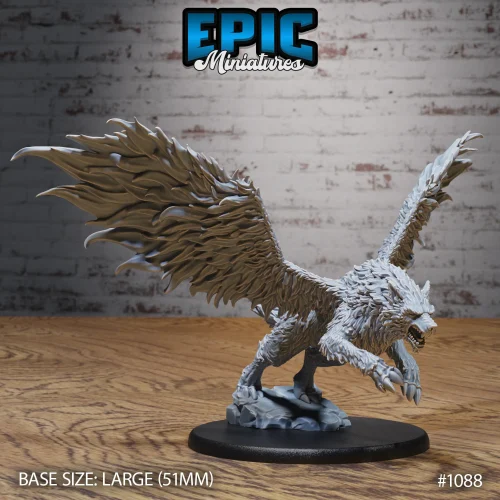 Winged Wolf Attacking (Large)