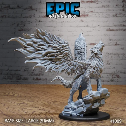 Winged Wolf Howling (Large)