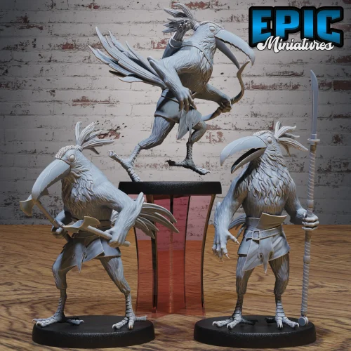 Bird Folk Toucan Warrior / Bird Folk Toucan Archer / Bird Folk Toucan Berserker Set