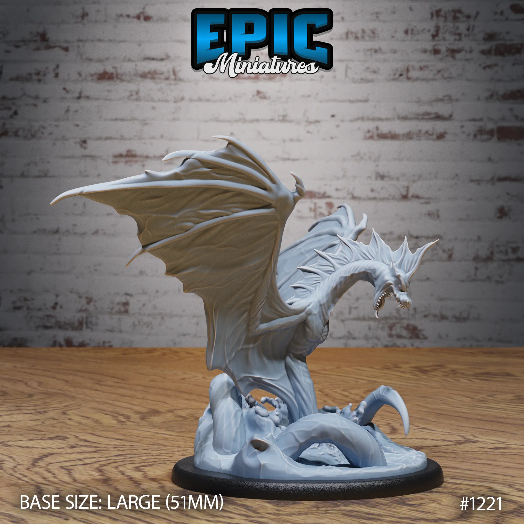 Winged Sea Serpent Attacking (Large)