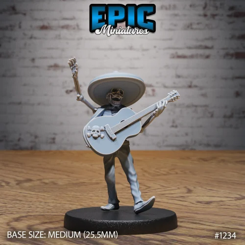 Skeleton Musician Guitar (Medium)