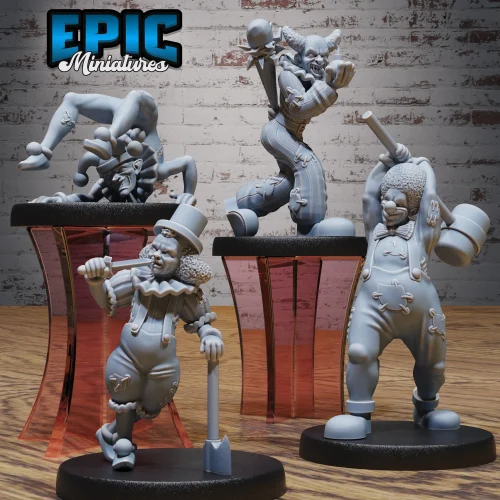 Horror Clown Bomb / Horror Clown Hammer / Horror Clown Axe / Horror Clown Gymnast Set