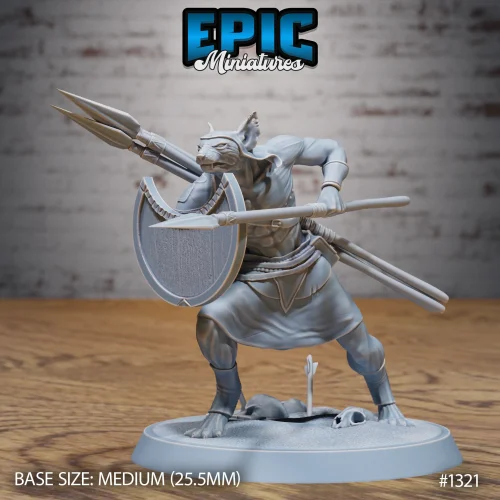 Catfolk Egyptian Spear Warrior (Medium)