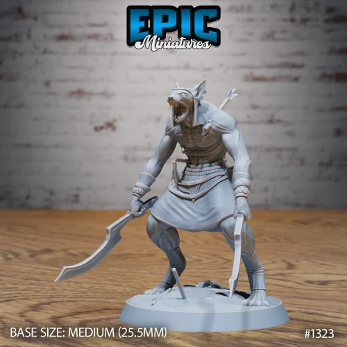 Catfolk Egyptian Undying Warrior (Medium)