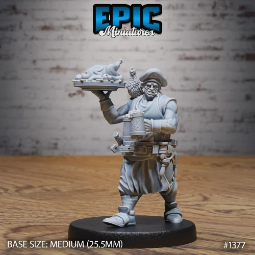 Drunk Cook Serving (Medium) - Variation 2