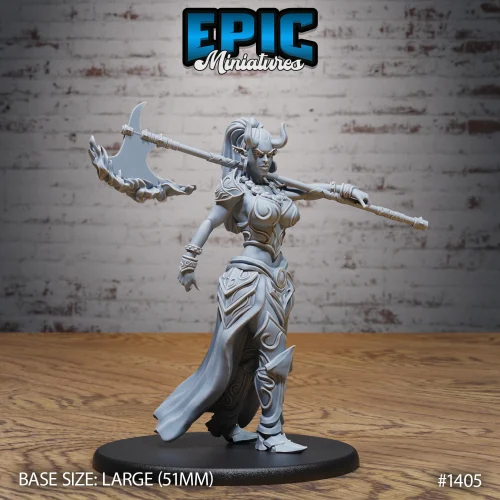 Efreeti Female Flame Axe (Large)