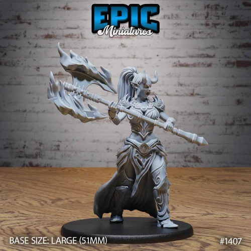 Efreeti Female Attacking - Variation 2