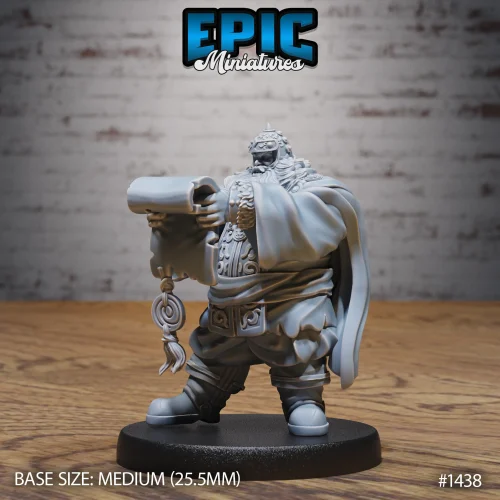 Fire Dwarf Male Town Crier (Medium)