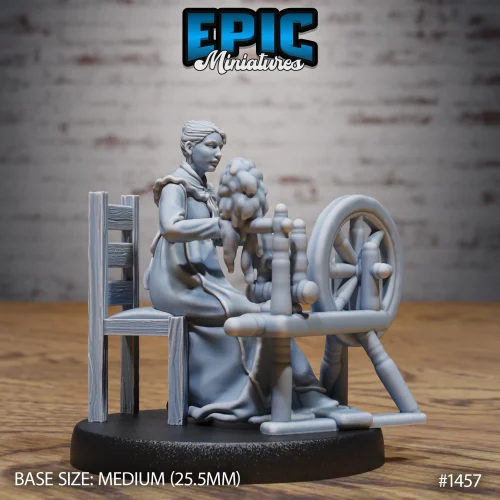 Villager Female Spinner (Medium)