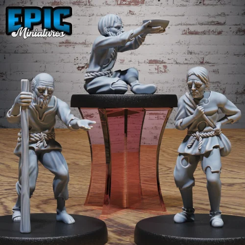 Villager Cripple / Villager Poor Man / Villager Beggar Set