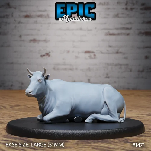 Farm Animal Cow Sitting (Large)