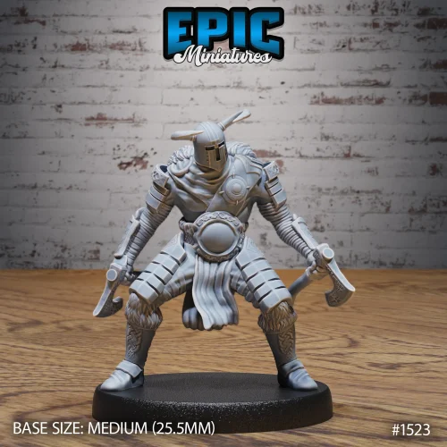 Helmed Barbarian Axe (Medium)