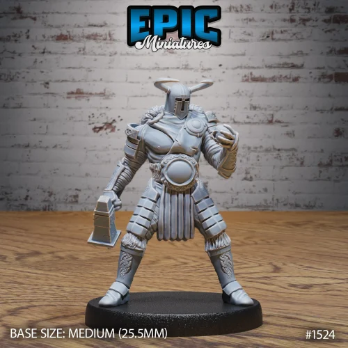 Helmed Barbarian Hammer (Medium)