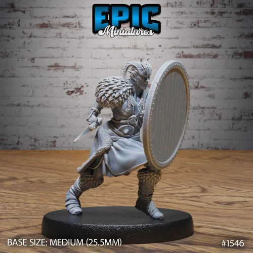 Devil Folk Barbarian Defending (Medium)