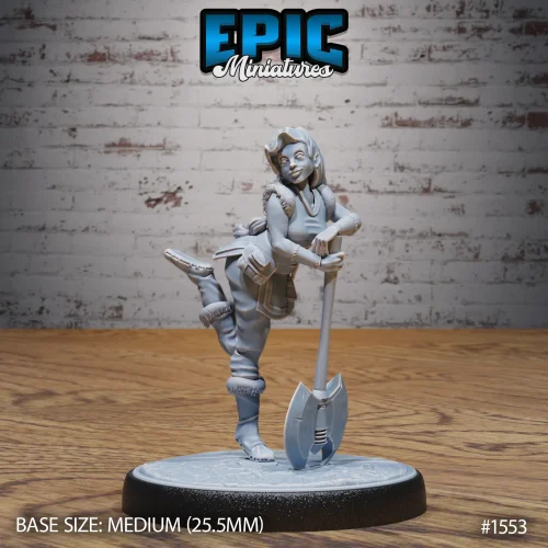 Half Dwarf Adventurer Posing (Medium)