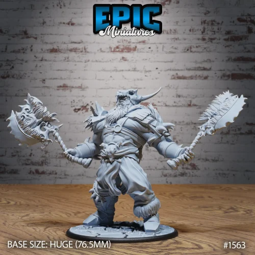 Frost Giant Warrior Double Axe (Huge)