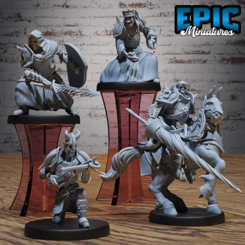 Skeleton Army Hooded Knight / Skeleton Army Sorcerer / Skeleton Army Heavy Crossbow / Skeleton Army Lance Rider Set