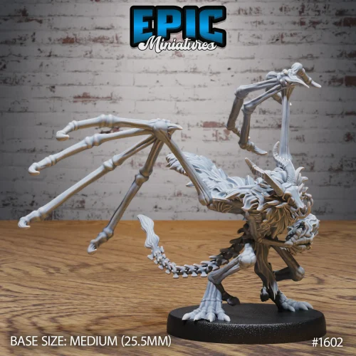 Dragonborn Skeleton Attacking (Medium)