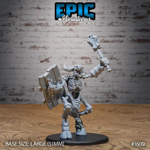 Minotaur Skeleton Mace & Shield (Large)