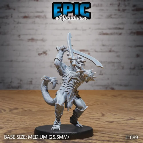 Lizardfolk Warrior Dual Sword (Medium)