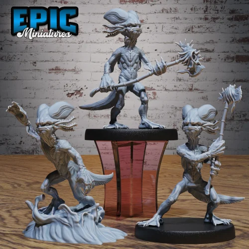 Grumpy Axolotl Warrior Axe / Grumpy Axolotl Warrior Attacking / Grumpy Axolotl Warrior Water Set