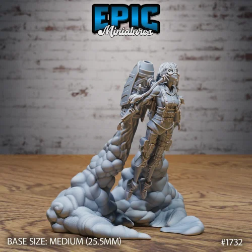 Jetpack Girl Susi Flying (Medium)