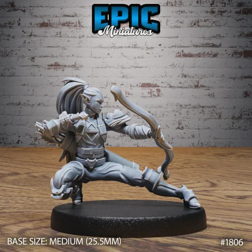 Elf Rogue Bow & Arrow - Variation 2