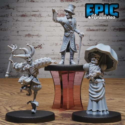 Skeleton Lady / Skeleton Gentleman / Skeleton Jester Set
